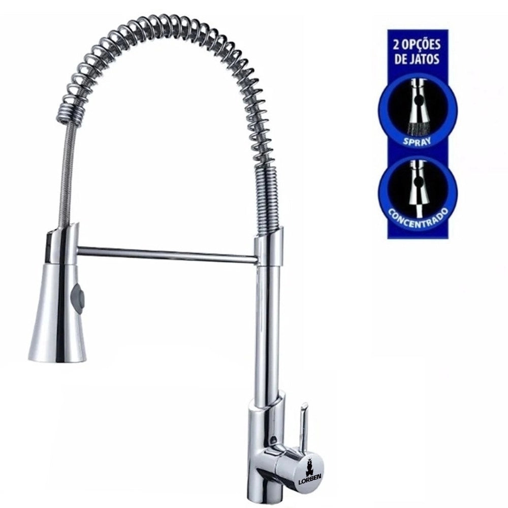 Torneira gourmet monocomando fria quente cromada 50CM – 844