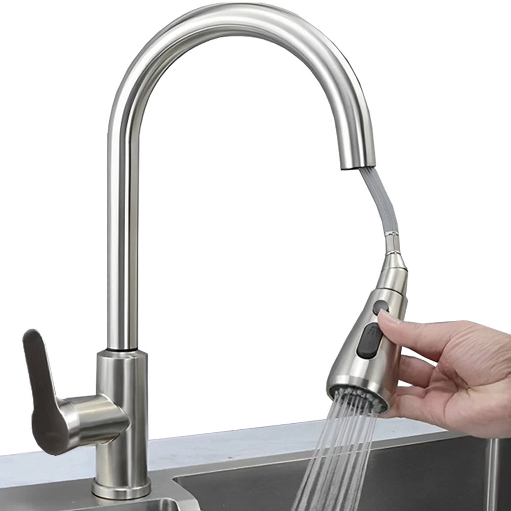 Torneira Pull Down de Pia Para Cozinha Gourmet Misturador Monocomando Giro 360º + Kit Instalação