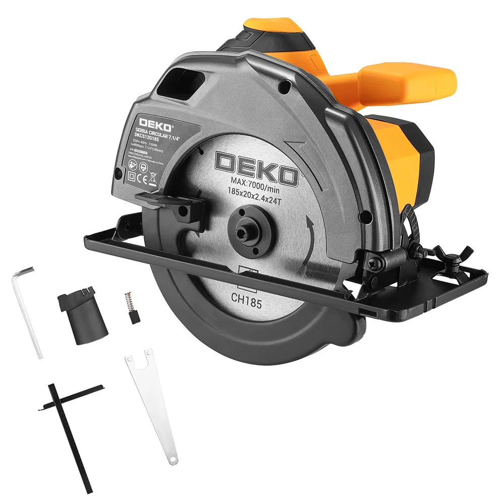 Serra Circular Profissional 7.1/4 Pol. 1200W . – DEKO-DKCS12G185