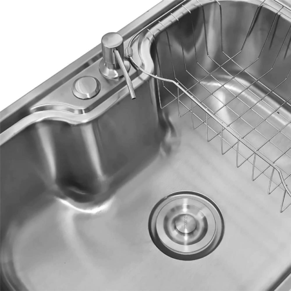Cuba Pia Gourmet Aço Inox 201 CG201-C01 e Torneira Gourmet 50cm Cromada de Bancada Belcca TGM50C-BZ
