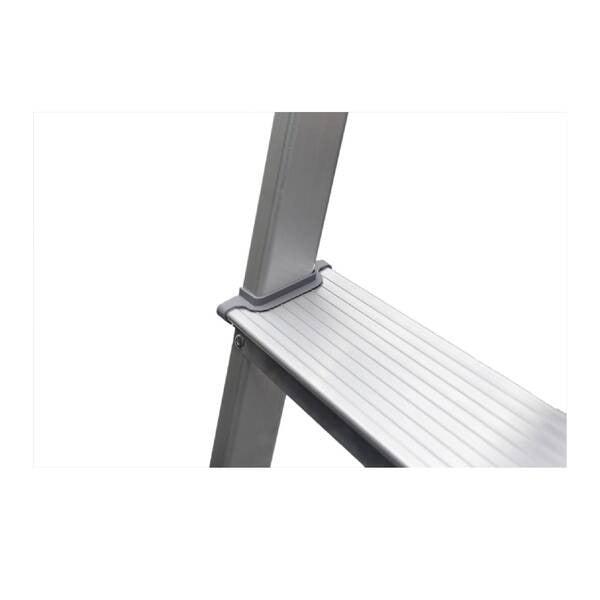Escada Doméstica Aluminio 4 Degraus Natural 120 Kg Reisam