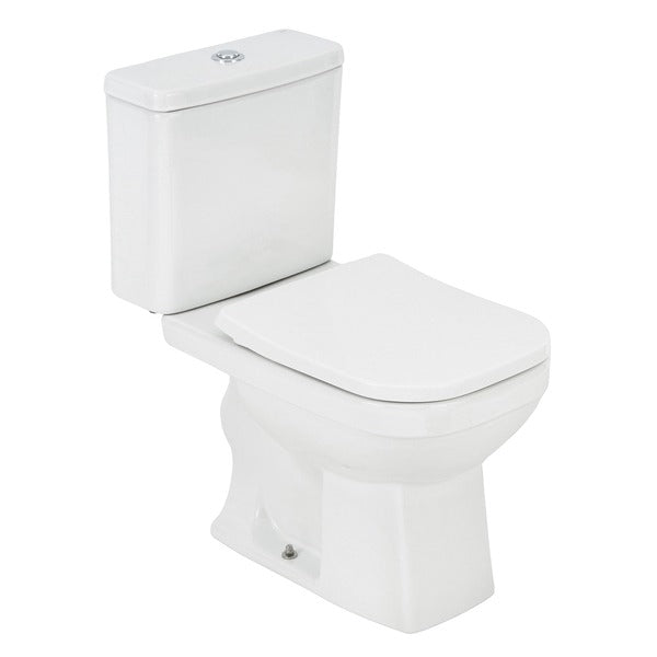 Kit Vaso Sanitário com Caixa Acoplada e Assento Branco Duplo Acionamento 3/6L Vertical Quadra Deca