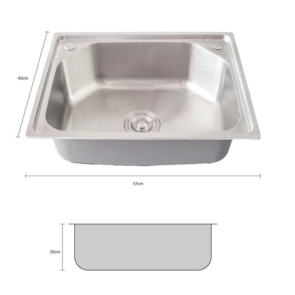 Cuba Pia Gourmet Luxo Prizi Aço Inox 304 43x57cm Kit Completo – C5743