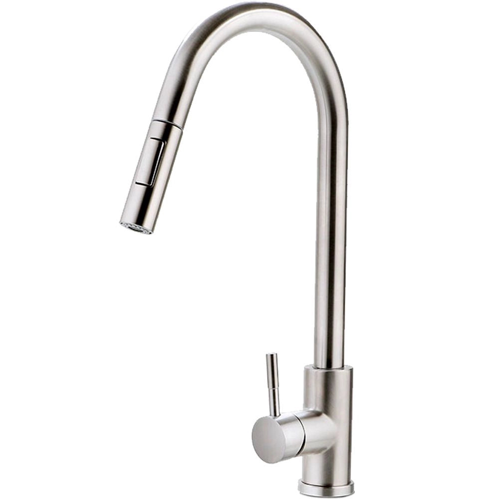 Torneira para cozinha gourmet Misturador Monocomando em Aço Inox Escovado Iriri – Prata