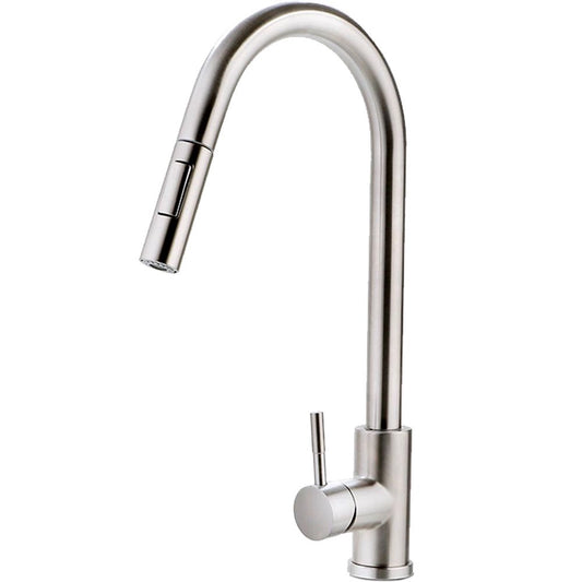 Torneira para cozinha gourmet Misturador Monocomando em Aço Inox Escovado Iriri – Prata