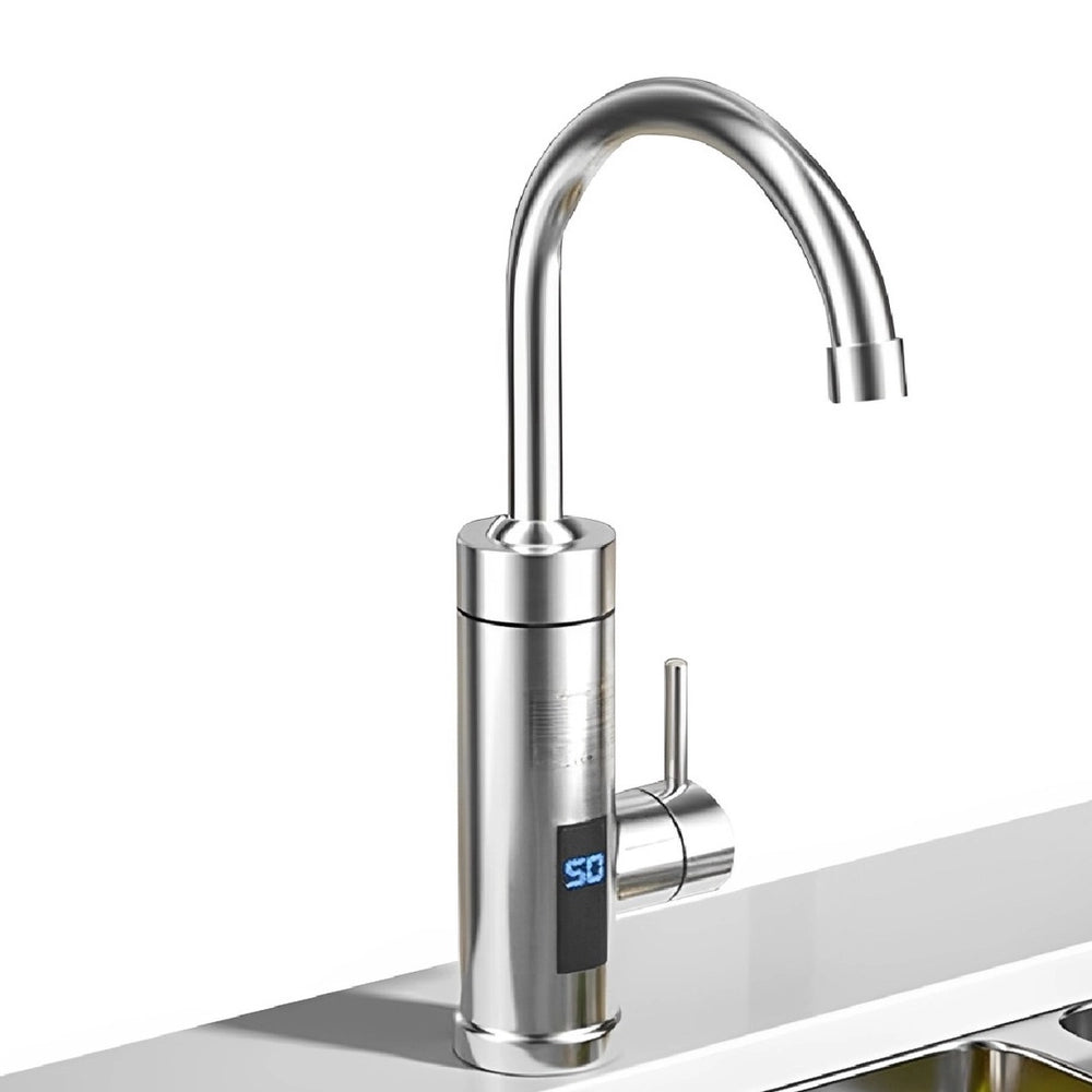 Torneira Monocomando Gourmet Cozinha Bancada Misturador Quente e Frio Elétrica 220v Prata Inox
