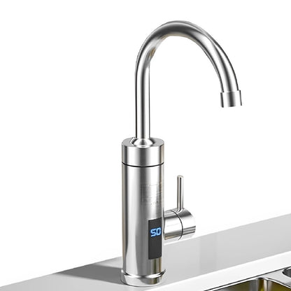 Torneira Monocomando Gourmet Cozinha Bancada Misturador Quente e Frio Elétrica 220v Prata Inox