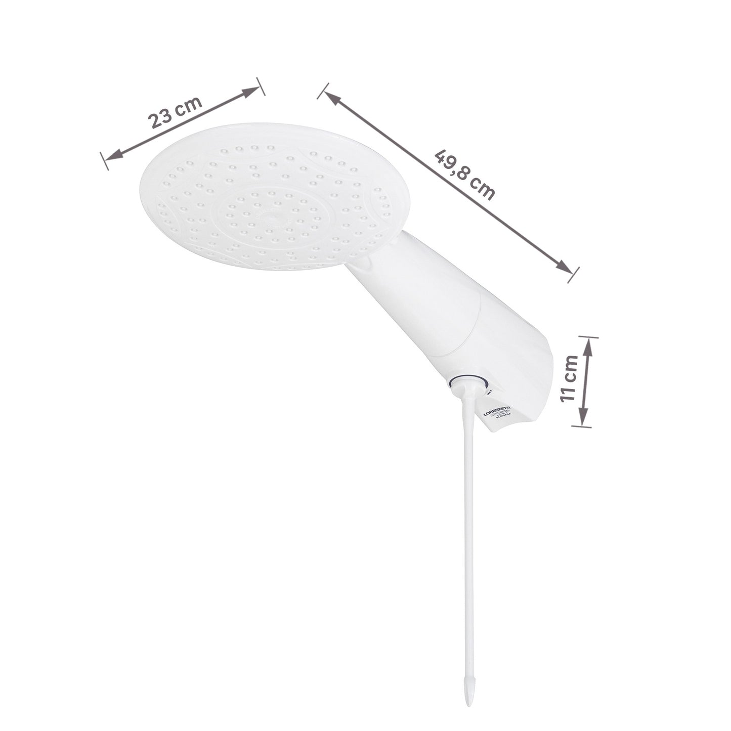 Chuveiro Elétrico Eletrônico 220V 4500w Branco Redondo com Resistência Blindada Advanced Lorenzetti