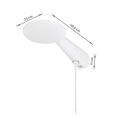 Chuveiro Elétrico Eletrônico 220V 4500w Branco Redondo com Resistência Blindada Advanced Lorenzetti