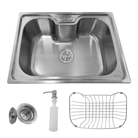 Cuba Pia Gourmet Luxo Prizi Aço Inox 201 42x60cm Kit Completo – 6042