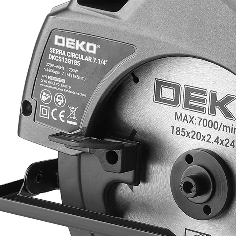 Serra Circular Profissional 7.1/4 Pol. 1200W . – DEKO-DKCS12G185