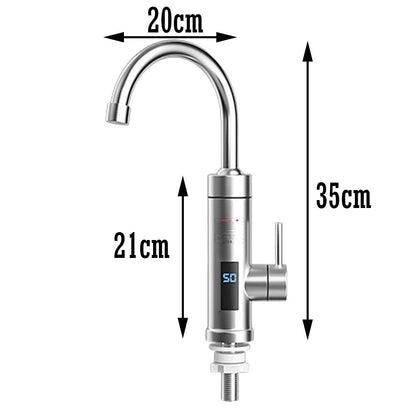 Torneira Monocomando Gourmet Cozinha Bancada Misturador Quente e Frio Elétrica 220v Prata Inox