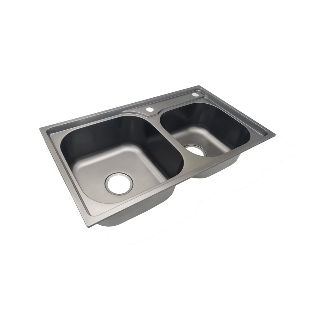Cuba Pia Gourmet Luxo Prizi Queenbox Preta Aço Inox 201 43x78cm Kit Completo – preto