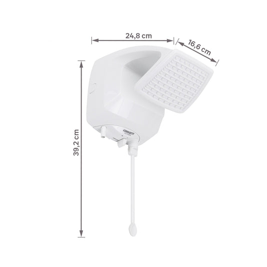 Chuveiro Elétrico Eletrônico 220V 7500w Branco Quadrado Futura Lorenzetti