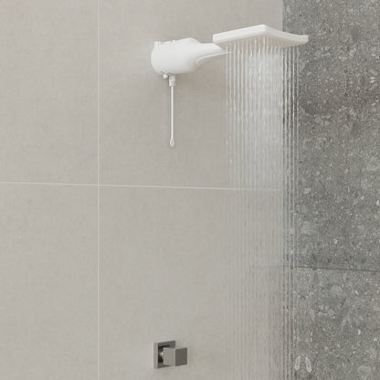 Chuveiro Elétrico Eletrônico 220V 7500w Branco Quadrado Loren Shower Lorenzetti