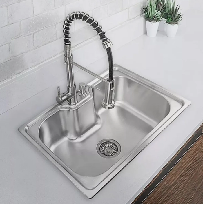 Cuba Cozinha Gourmet Luxo Aço Inox Acessorios Bancada Sifao Valvula Escorredor Copa Casa Lavanderia Restaurante
