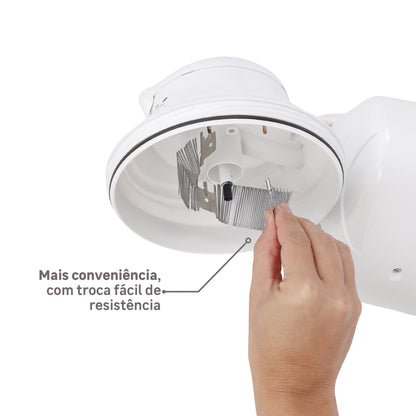 Chuveiro Elétrico Multitemperatura 220V 6800w Branco Redondo com Pressurizador Bella Ducha Lorenzetti