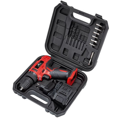 Parafusadeira Furadeira Elétrica 12V 13 Peças Bivolt pfw 012 Worker