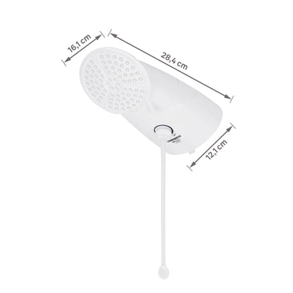 Chuveiro Elétrico Eletrônico 220V 7500w Branco Redondo Top Jet Lorenzetti
