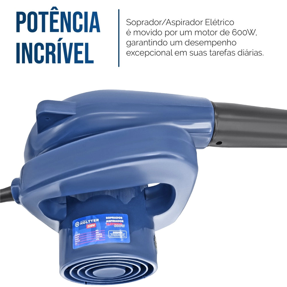 Soprador Aspirador Elétrico folhas E Resíduos 600w