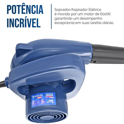 Soprador Aspirador Elétrico folhas E Resíduos 600w