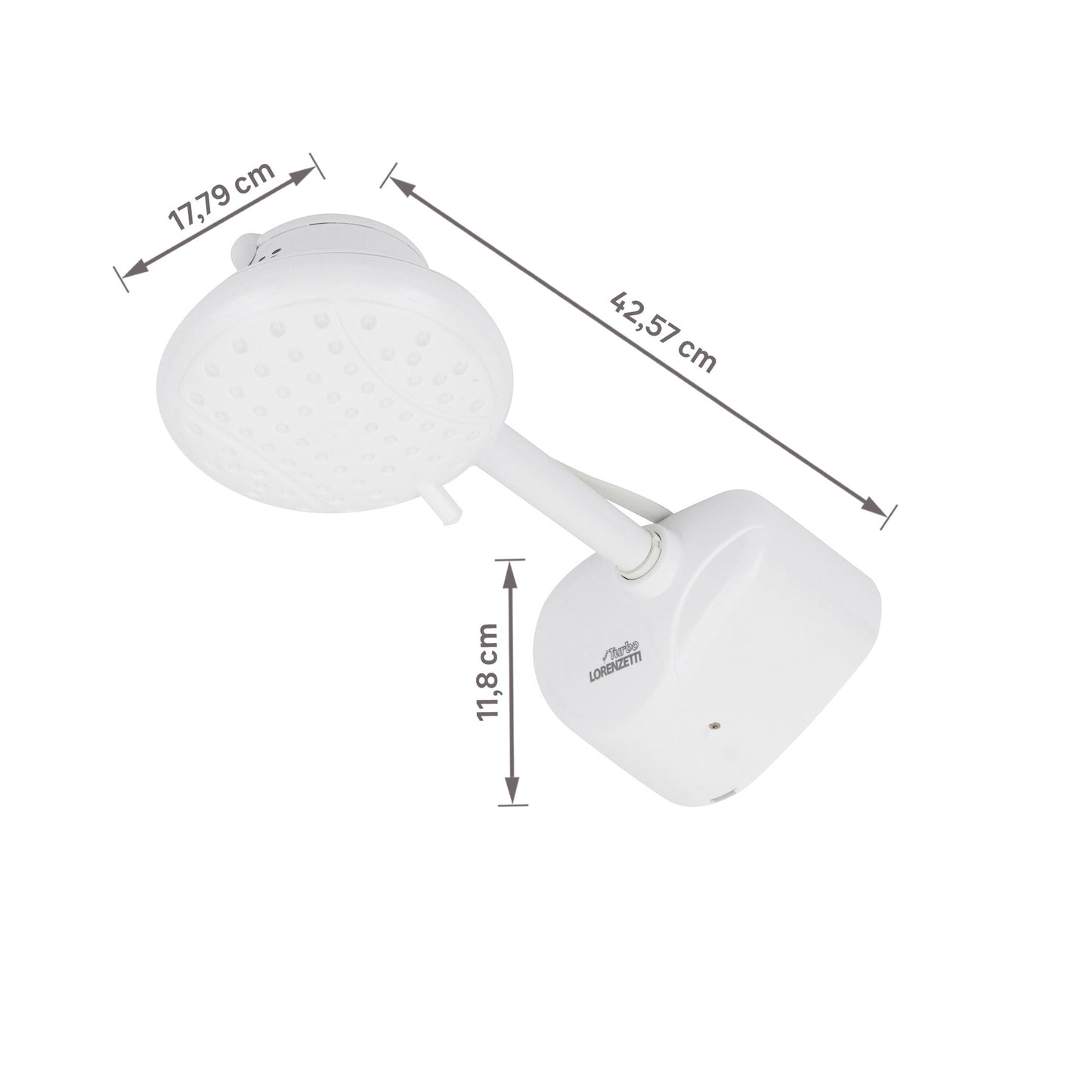 Chuveiro Elétrico Multitemperatura 220V 6800w Branco Redondo com Pressurizador Bella Ducha Lorenzetti