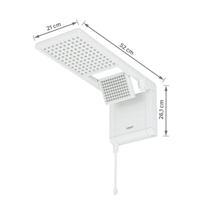 Chuveiro Elétrico Eletrônico 220V 6800w Branco Quadrado Acqua Duo Ultra Lorenzetti