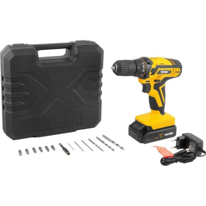 Furadeira e Parafusadeira à Bateria 12V bivolt pfv 012 com Kit de Brocas e Bits vonder