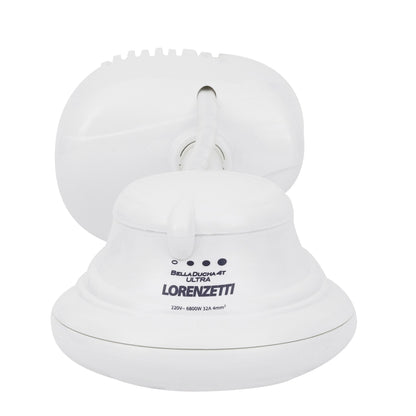 Chuveiro Elétrico Multitemperatura 220V 6800w Branco Redondo com Pressurizador Bella Ducha Lorenzetti