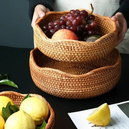 Cesto Organizador de Vime para Cozinha