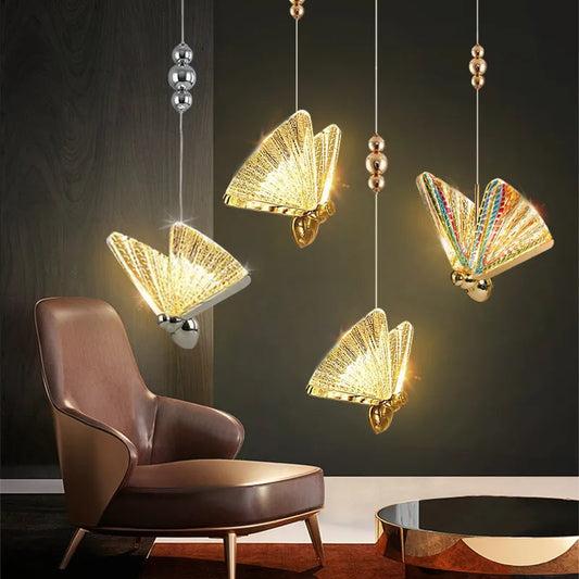 Pendente LED Borboleta - Luminária Nórdica para Quarto