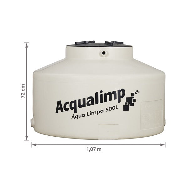 Caixa d’Água 500L em Polietileno Água Limpa Acqualimp