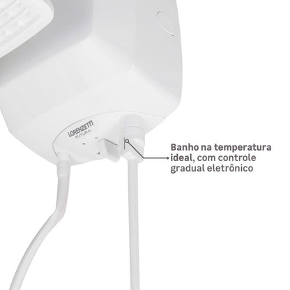 Chuveiro Elétrico Eletrônico 220V 6800w Branco Quadrado Futura Lorenzetti