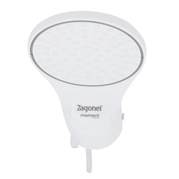 Chuveiro Elétrico Eletrônico 220V 7500w Branco Redondo Moment Zagonel