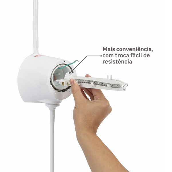 Chuveiro Elétrico Eletrônico 220V 7500w Branco Redondo Advanced Lorenzetti