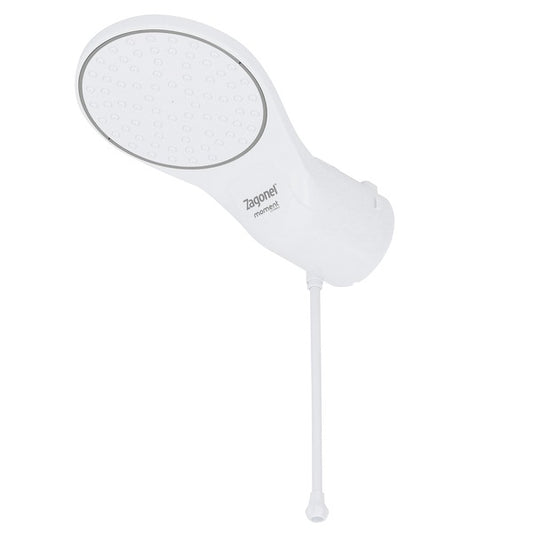 Chuveiro Elétrico Eletrônico 220V 7500w Branco Redondo Moment Zagonel