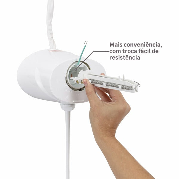 Chuveiro Elétrico Eletrônico 220V 7500w Branco Redondo Top Jet Lorenzetti