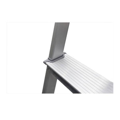 Escada Doméstica Aluminio 8 Degraus Natural 120 Kg Reisam
