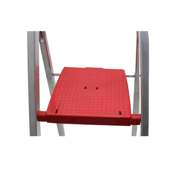Escada Doméstica Aluminio 8 Degraus Natural 120 Kg Reisam