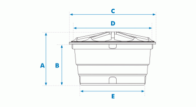 Caixa de Água Polietileno 68x100x68cm com Tampa Normal 250L Azul Fortlev