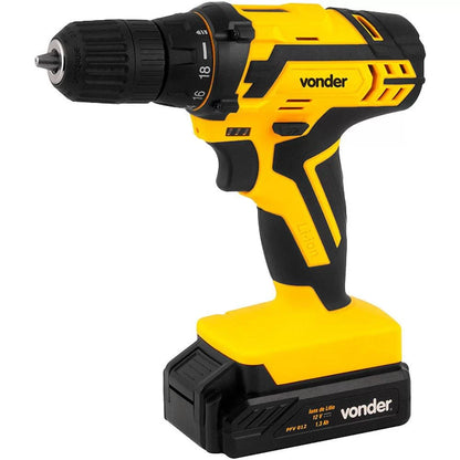 Parafusadeira Furadeira PFV012 3/8 Pol. 12V Li-Ion com Carregador Bivolt Maleta e Acessórios. – VONDER-PFV012